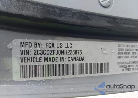 2022 Dodge Challenger R/T Scat Pack Widebody from USA, damaged, VIN 2C3CDZFJ0NH226875